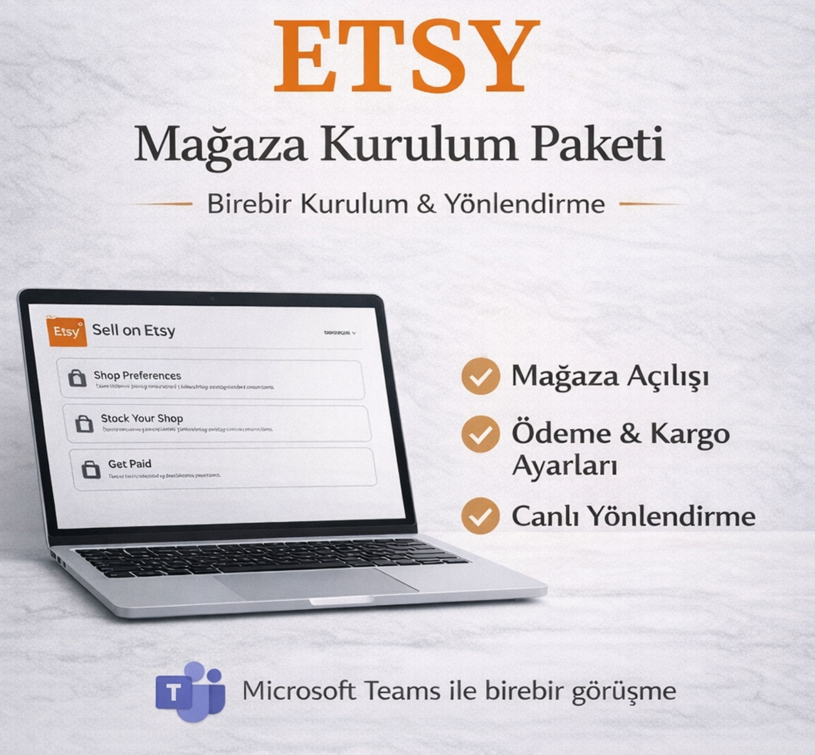Etsy Mağaza Kurulumu ve Başlangıç Setup Hizmeti (Birebir)