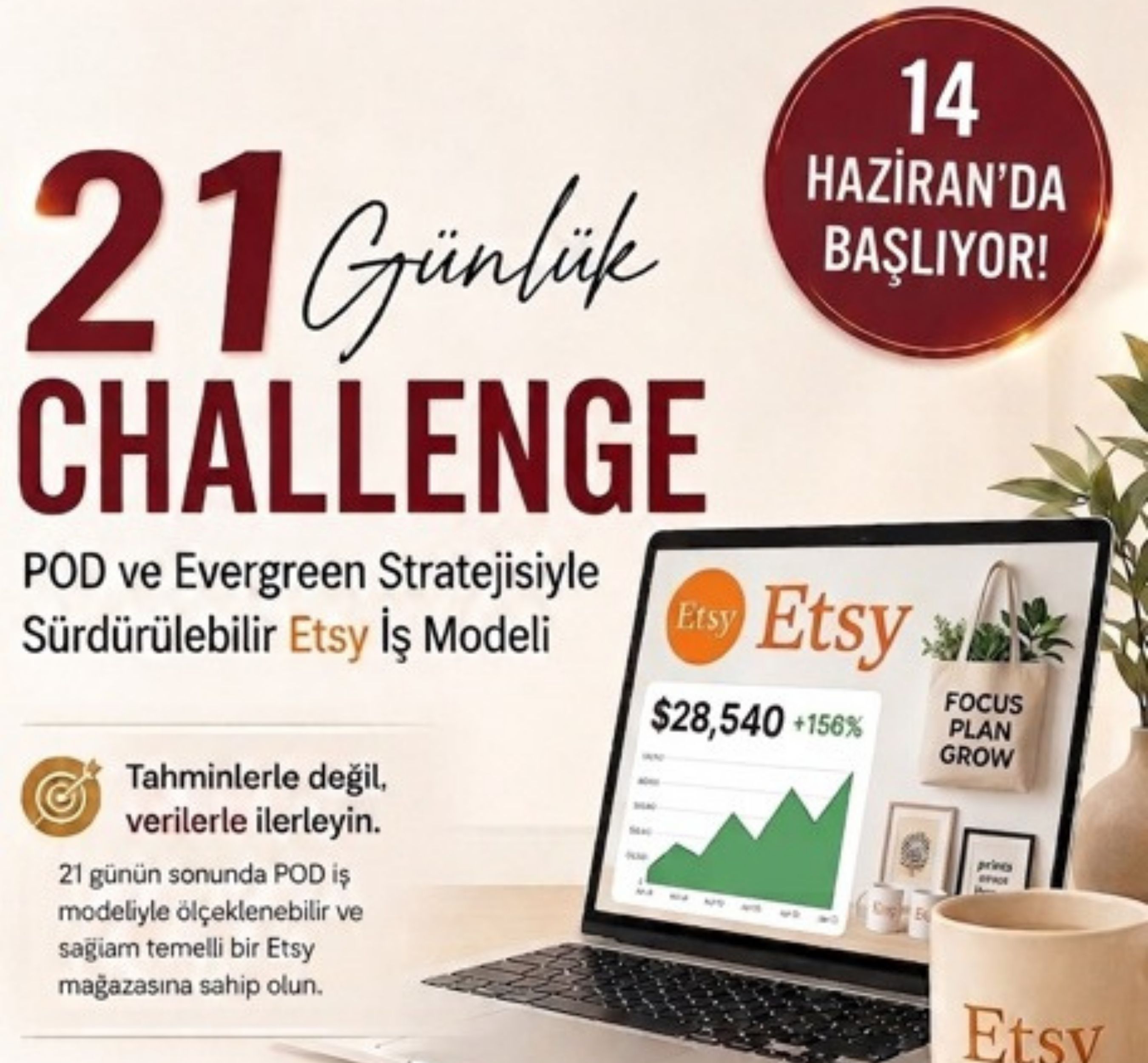 21 Günlük Challenge: POD ve Evergreen Stratejisiyle Sürdürülebilir Etsy İş Modeli